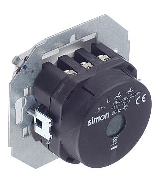 Диммер Simon 15 встраиваемый алюминий поворотно-нажимной (1591311-033)