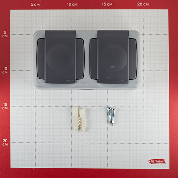 Розетка Makel накладная серая с крышкой (36064206)