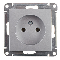 Розетка Systeme Electric AtlasDesign встраиваемая алюминий (ATN000341)