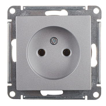 Розетка Systeme Electric AtlasDesign встраиваемая алюминий (ATN000341)