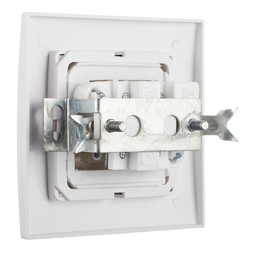 Выключатель Svet двухклавишный встраиваемый белый (0604-00101)