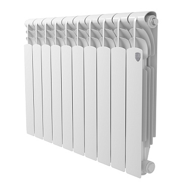 Радиатор алюминиевый Royal Thermo Revolution A 500 мм 10 секций 1" боковое подключение белый