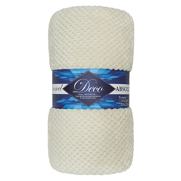 Плед 150х200 см TexRepublic Жаккард микрофибра шампань