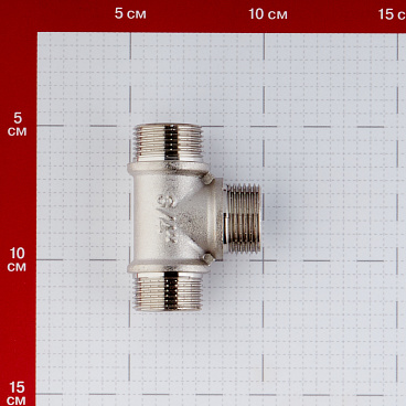 Тройник Valtec 3/4 НР(ш) х 3/4 НР(ш) х 3/4 НР(ш) латунный (VTr.131.N.0005)