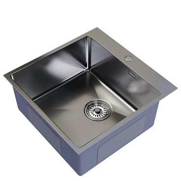 Мойка для кухни Mixline Pro 50х50х20 см врезная с сифоном сталь сатин (556573/6537)