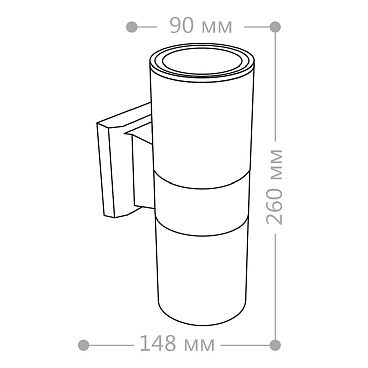 Светильник садово-парковый настенный Feron Техно черный E27 60 Вт IP54 (06294)