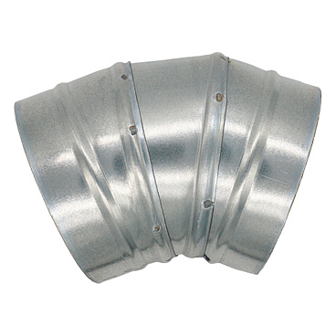 Отвод для круглых воздуховодов d250 мм 45° оцинкованный