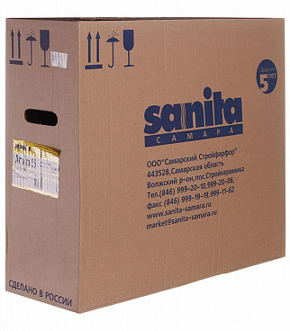 Раковина Sanita Аттика 55 см подвесная белая (ATC55SAWB01)