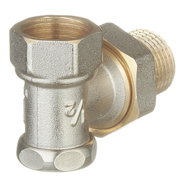 Клапан запорный угловой 1/2 НР(ш) х 1/2 ВР(г) для радиатора (CARAVL12/24020111/98999)