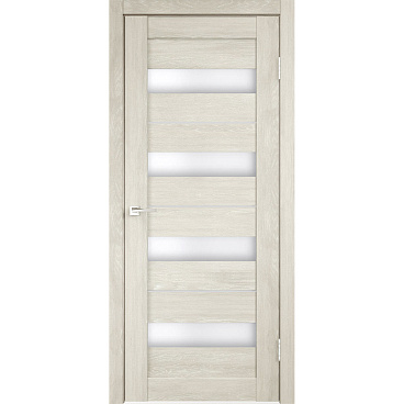 Дверь межкомнатная Бавария 02 700х2000 мм ПВХ дуб шале капучино со стеклом с замком