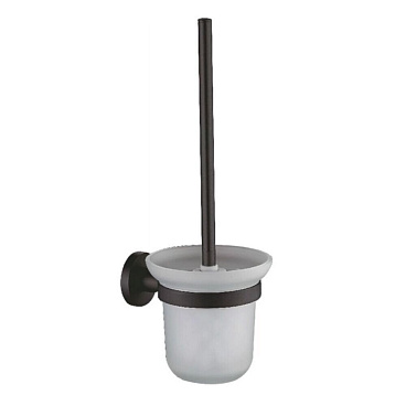 Ершик для унитаза Haiba HB8710 подвесной стекло/металл черный (550608)