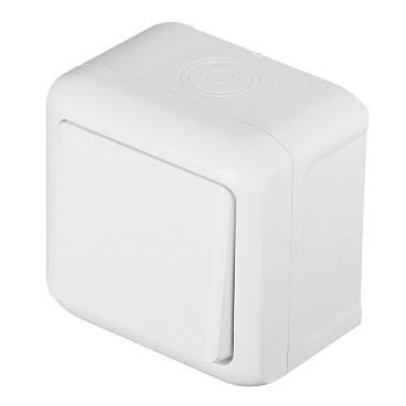 Выключатель нажимной Legrand Quteo накладной белый с самовозвратом (782305)