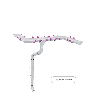 Кронштейн желоба Grand Line металлический d125 мм 70 мм графитовый серый RAL 7024
