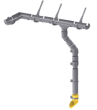 Колено стока Docke Lux пластиковый d100 мм шоколад RAL 8019