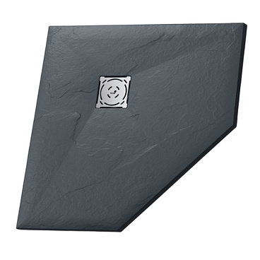 Поддон RGW Stone Tray искусственный камень 100х100х3 см трапеция графит низкий (16155000-02G)