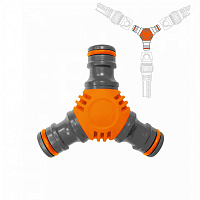Соединитель 3/4х1/2х3/4 для поливочного шланга Daewoo пластиковый (DWC 3300)