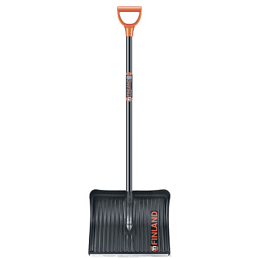 Лопата снеговая Finland пластиковая с деревянным черенком 1550х490 мм (1023Ч)