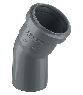 Отвод Ostendorf HTB d50 мм 30° пластиковый для внутренней канализации (112110)
