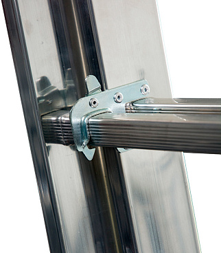 Лестница алюминиевая трансформер трехсекционная 12 ступеней Krause профессиональная