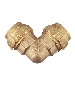 Угол ПНД Tiemme компрессионный 32х32 мм латунь