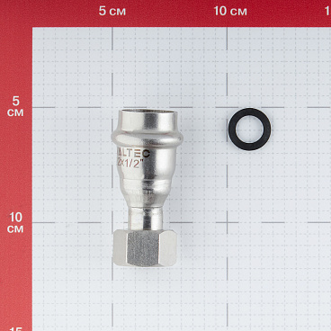 Соединитель VALTEC (VTi.908.I.002204) 22 мм х 1/2 ВР(г) нержавеющая сталь с накидной гайкой