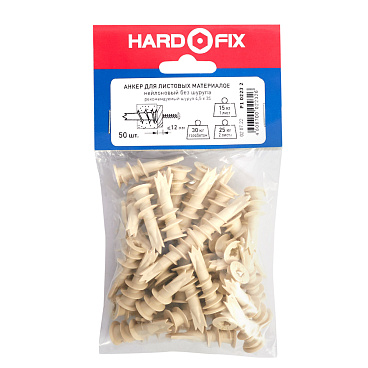 Дюбель для листовых материалов Hard-Fix PBA 14x39 мм нейлон (50 шт.)
