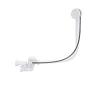 Сифон для ванны Wirquin 1 1/2х50 мм регулируемый полуавтомат с выпуском d70 мм с переливом с соединением 40/50 мм белый (30987202)