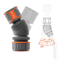 Коннектор 5/8х3/4 для шланга Daewoo пластиковый гибкий (DWC 2819)