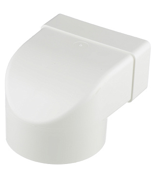 Соединитель угловой пластиковый для плоских воздуховодов 55х110 мм с круглыми d100 мм