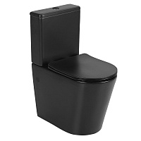 Унитаз-компакт Corsa Deco NX Tornado безободковый с универсальным выпуском с сиденьем дюропласт микролифт черный (TPNX600STB)