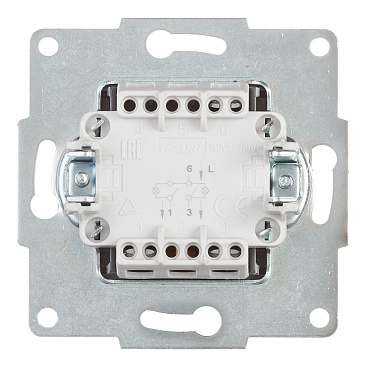 Выключатель Lezard Karina двухклавишный встраиваемый белый с подсветкой (707-0288-112)