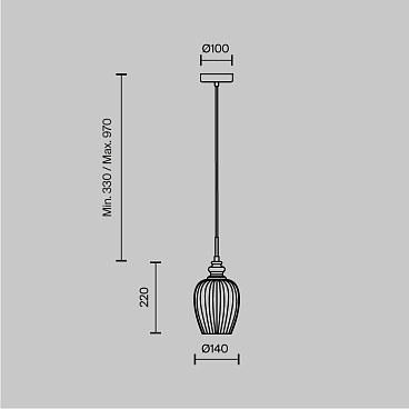 Подвесной светильник Maytoni MOD044-PL-01-N