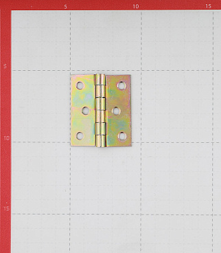 Петля 8016 карточная универсальная неразъемная 50х42 мм цинк желтый