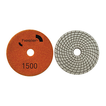 Круг алмазный шлифовальный по камню Hesler гибкий d100 мм P1500 для мокрого шлифования (1 шт.)