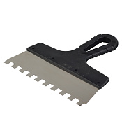 Шпатель зубчатый 200х10 мм с пластиковой ручкой (131150)