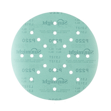 Диск шлифовальный Sunmight Film L312T d225 мм P220 на липучку пленочная основа (50 шт.) (53511)