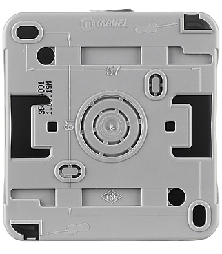 Выключатель Makel одноклавишный накладной серый (36064001)