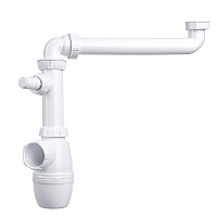Сифон для раковины Wirquin 1 1/4х32 мм со смещением с соединением 40 мм без выпуска (30987130)