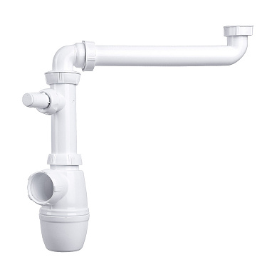 Сифон для раковины Wirquin 1 1/4х32 мм со смещением с соединением 40 мм без выпуска (30987130)