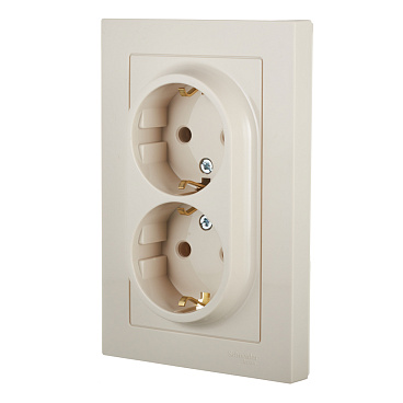 Розетка Systeme Electric AtlasDesign встраиваемая бежевая (ATN000224)