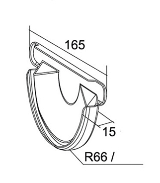 Заглушка желоба Grand Line металлическая d125 мм белая RAL 9003