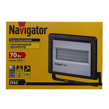 Прожектор светодиодный Navigator ДО-70 4000К 70 Вт IP65 черный