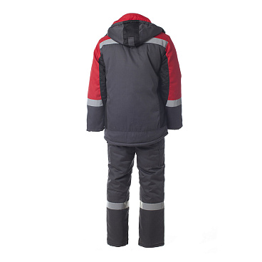 Костюм рабочий мужской утепленный Спрут Формула 48-50 рост 170-176 см серый/красный