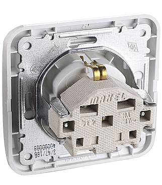 Розетка Makel Mimoza встраиваемая белая керамика (12008)