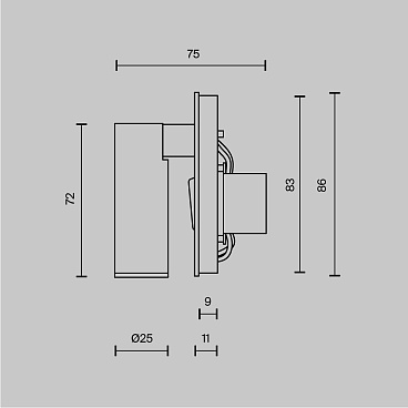 Настенный светильник (бра) Maytoni C040WL-L3W3K