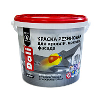 Краска фасадная Dali резиновая акриловая красно-коричневая 6 кг