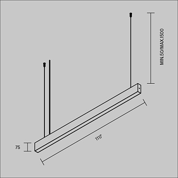 Подвесной светильник Technical P070PL-2.7-3-4K-W