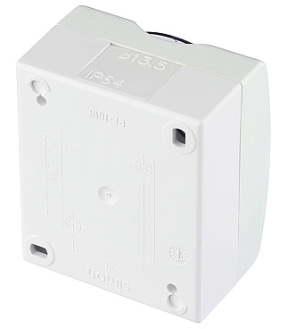 Розетка Simon 15 Aqua накладная белая со шторками с крышкой (1594432-030)