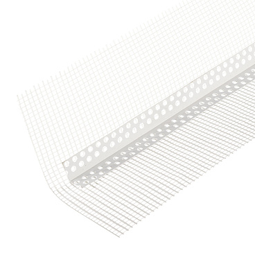 Профиль углозащитный пластиковый для непрямых углов с сеткой 100х100 мм 3 м