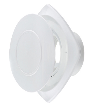 Анемостат вытяжной регулируемый Era с фланцем d100 мм белый